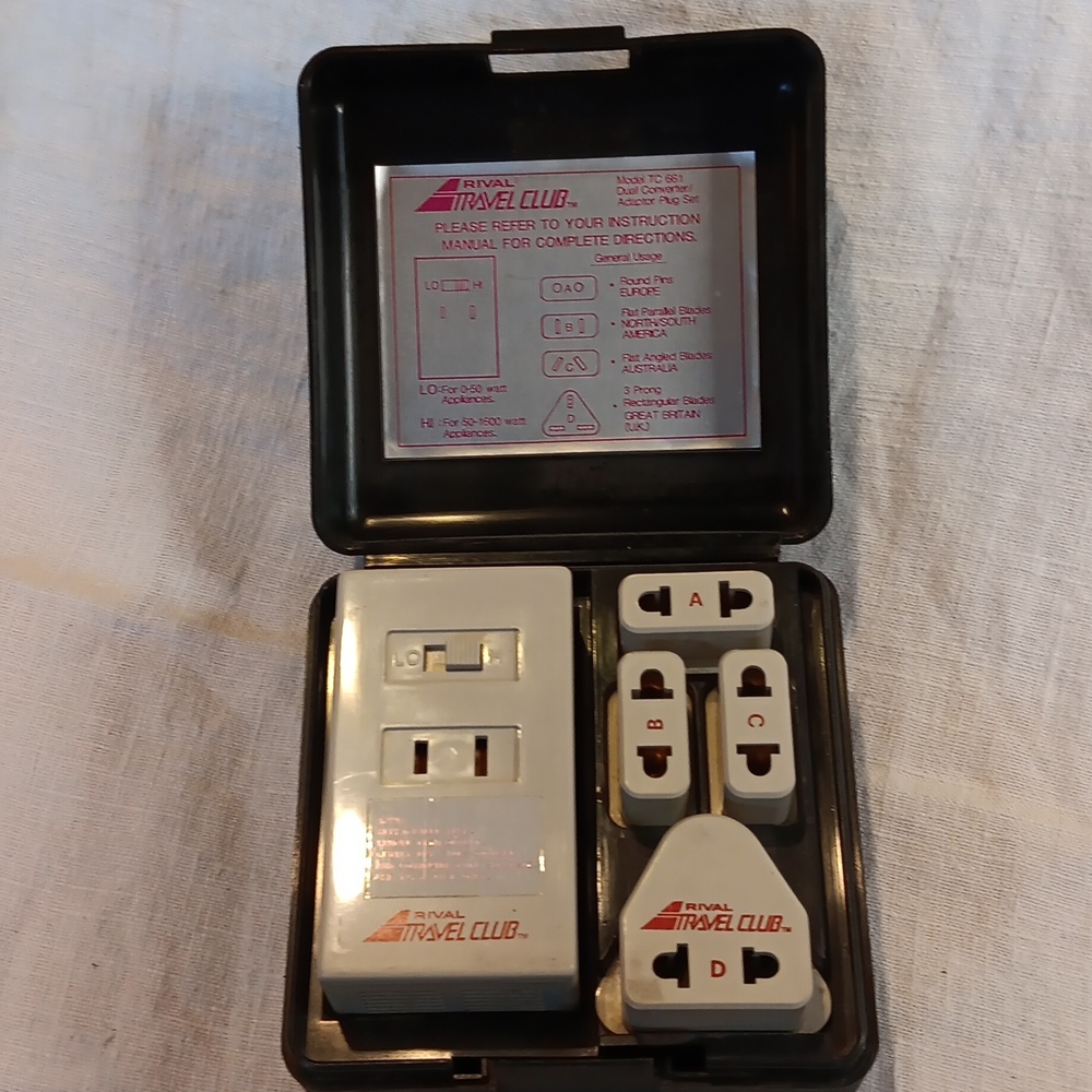 Rival travel club international plug converter set